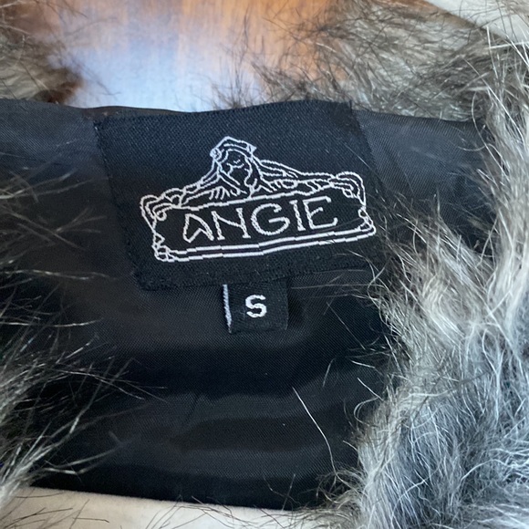 Angie faux fur & polka dot lined jacket small - Picture 2 of 3